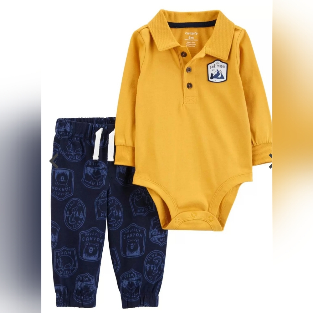Carter's Baby 2-Piece Polo Bodysuit & Pants Set